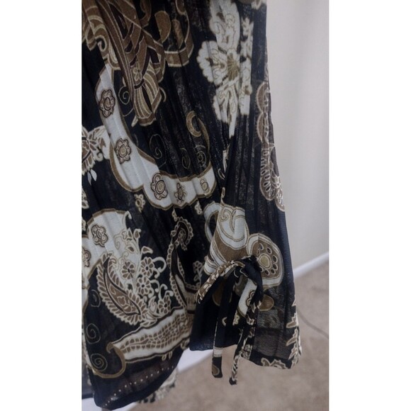 Studio 1940  Womens Long Sleeve Blouse Top Ruffle Collar Multi Gothic Size 18/20 - Picture 6 of 10